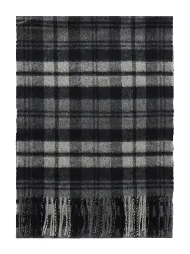 Johnstons of Elgin Fringed Checked Cashmere Scarf - Men | Thumbnail 1 Johnstons of Elgin Fringed Checked Cashmere Scarf - Men | Thumbnail 1