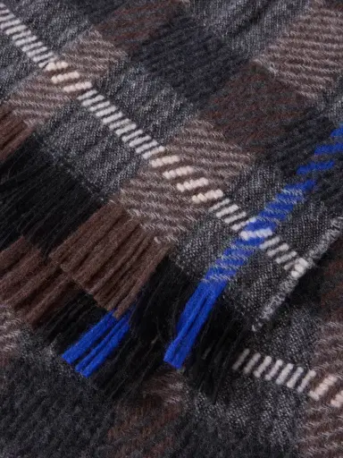 Johnstons of Elgin Hirta Checked Cashmere Scarf - Men | Thumbnail 4 Johnstons of Elgin Hirta Checked Cashmere Scarf - Men | Thumbnail 4