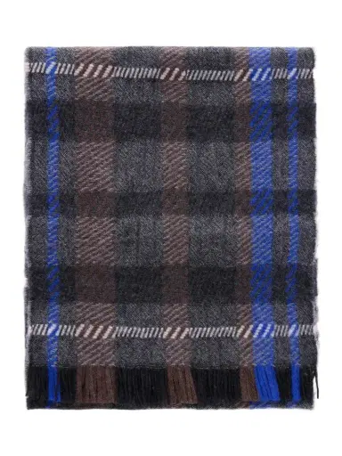 Johnstons of Elgin Hirta Checked Cashmere Scarf - Men | Thumbnail 1 Johnstons of Elgin Hirta Checked Cashmere Scarf - Men | Thumbnail 1