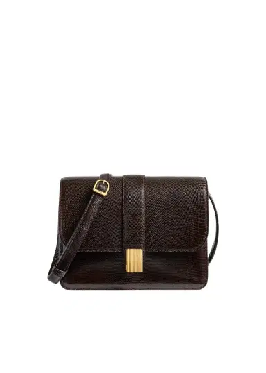 Khaite Blake Crossbody Bag In Ebano Lizard | Thumbnail 1 Khaite Blake Crossbody Bag In Ebano Lizard | Thumbnail 1