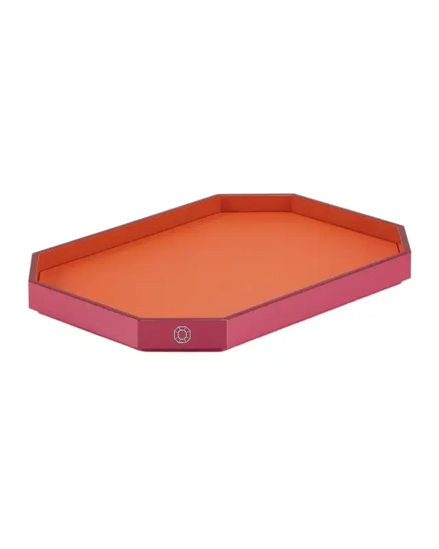 Octagon Small Lacquered Tray, 13" Octagon Small Lacquered Tray, 13"