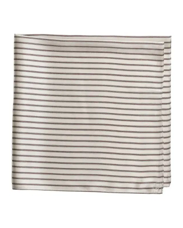Gail Striped Silk Scarf