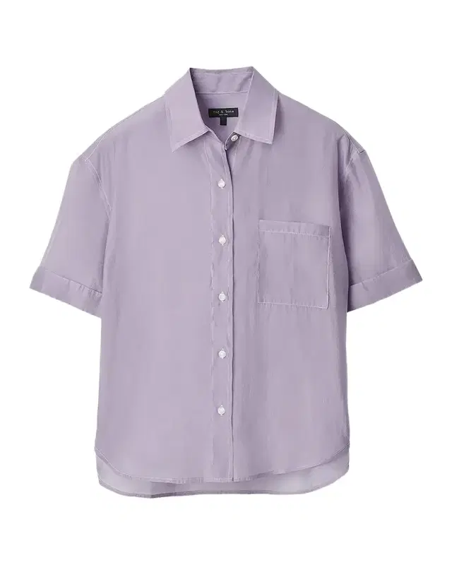 Connie Short-Sleeve Organza Top