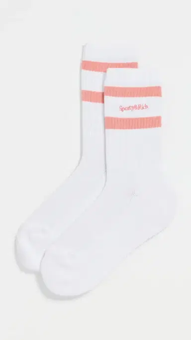 Sporty & Rich Serif Logo Socks | Thumbnail 2