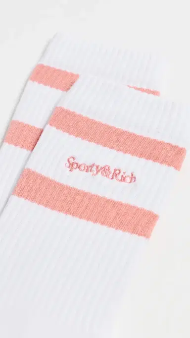 Sporty & Rich Serif Logo Socks | Thumbnail 3