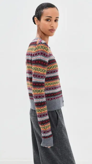 Monse Fair Isle Cascade Knit Cardigan Set | Thumbnail 4