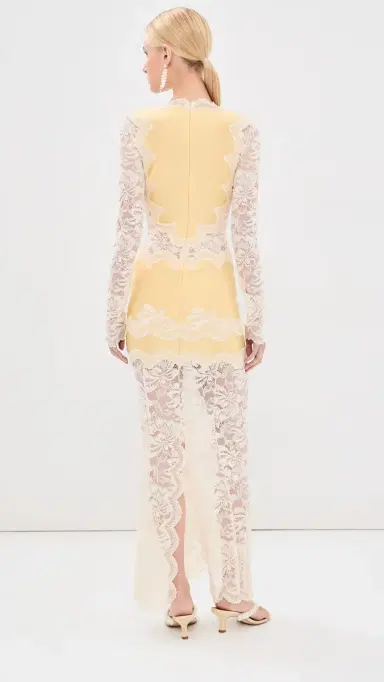 Rabanne Lace and Jersey Dress | Thumbnail 3