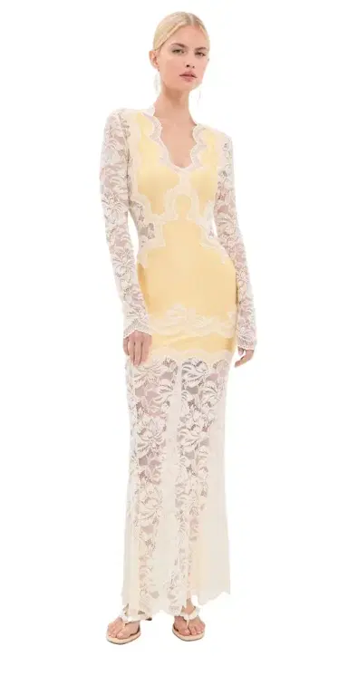 Rabanne Lace and Jersey Dress | Thumbnail 1