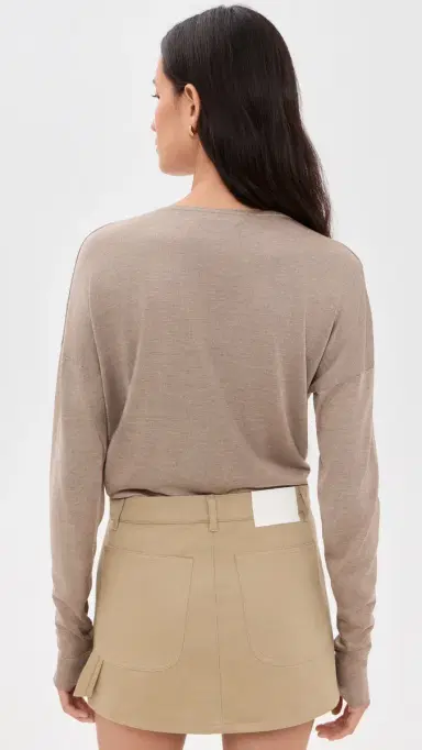 RENGGLI Silk Cashmere V Neck Sweater | Thumbnail 3