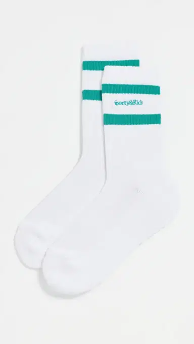 Sporty & Rich Serif Logo Socks | Thumbnail 2