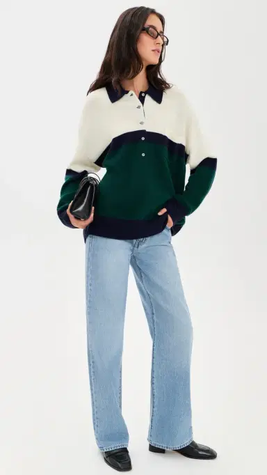 GOOD AMERICAN The Oversized Rugby Sweater | Thumbnail 5 GOOD AMERICAN The Oversized Rugby Sweater | Thumbnail 5