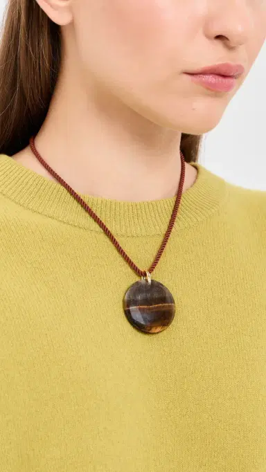 By Adina Eden Natural Stone Twisted Rope Necklace | Thumbnail 3