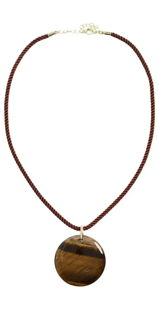 Natural Stone Twisted Rope Necklace
