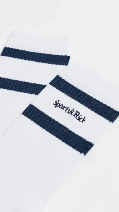 Sporty & Rich Serif Logo Socks | Thumbnail 3