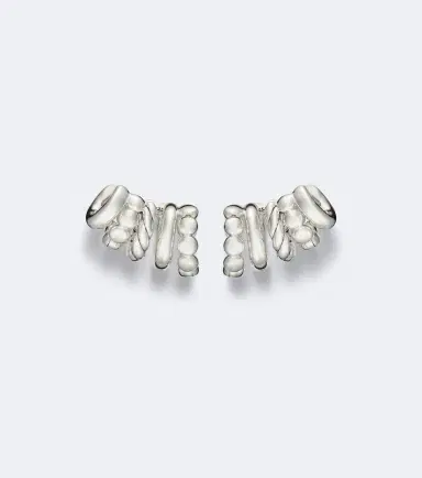 David Yurman DY Mercer sterling silver and 18kt gold hoop earrings with diamonds | Thumbnail 2 David Yurman DY Mercer sterling silver and 18kt gold hoop earrings with diamonds | Thumbnail 2