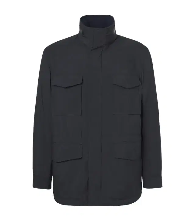 Brioni Leather-trimmed field jacket