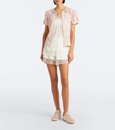 Simone Rocha Crystal-embellished floral cotton cardigan | Thumbnail 5