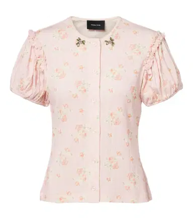Simone Rocha Crystal-embellished floral cotton cardigan | Thumbnail 1