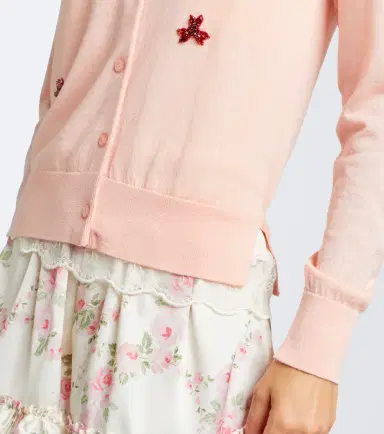 Simone Rocha Crystal-embellished wool and silk cardigan | Thumbnail 3