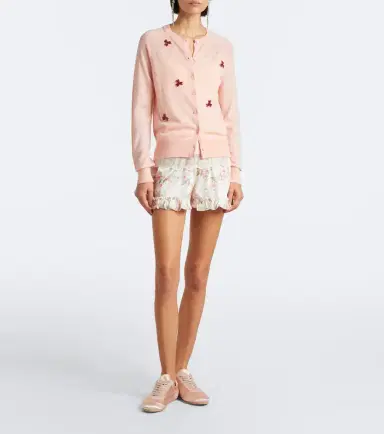 Simone Rocha Crystal-embellished wool and silk cardigan | Thumbnail 5