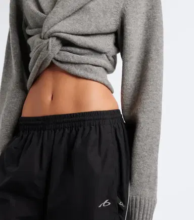 Balenciaga Cropped gathered wool sweater | Thumbnail 3