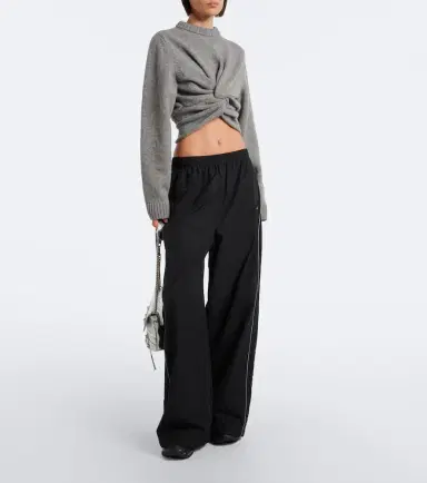 Balenciaga Cropped gathered wool sweater | Thumbnail 7