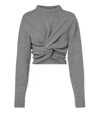 Balenciaga Cropped gathered wool sweater | Thumbnail 1