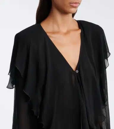 BLUMARINE Ruffled crêpe blouse | Thumbnail 2