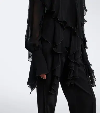 BLUMARINE Ruffled crêpe blouse | Thumbnail 6