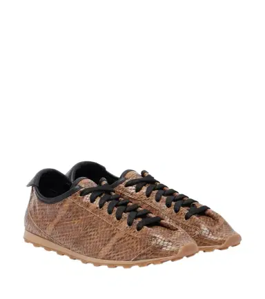 Jacquemus Tennis snake-effect leather sneakers | Thumbnail 1