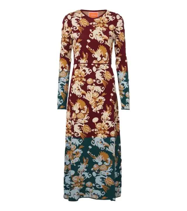 Coven jacquard cotton-blend midi dress