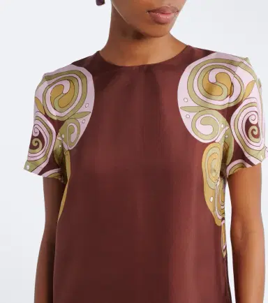La DoubleJ Kells Swirl feather-trimmed silk minidress | Thumbnail 3