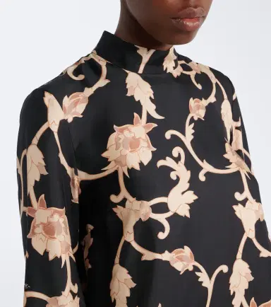 La DoubleJ Buttercup feather-trimmed silk blouse | Thumbnail 2