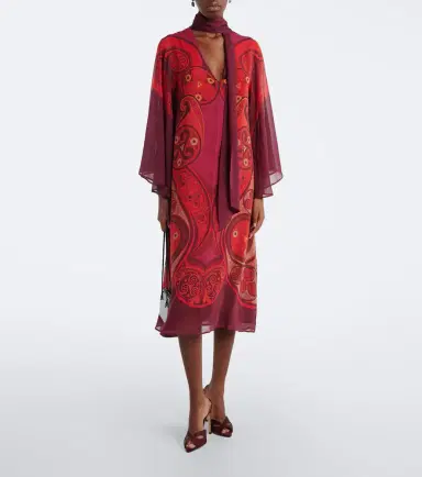 La DoubleJ Alchemy printed silk georgette midi dress | Thumbnail 2
