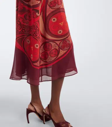 La DoubleJ Alchemy printed silk georgette midi dress | Thumbnail 3