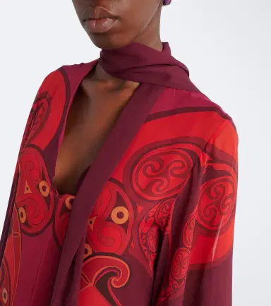 La DoubleJ Alchemy printed silk georgette midi dress | Thumbnail 4