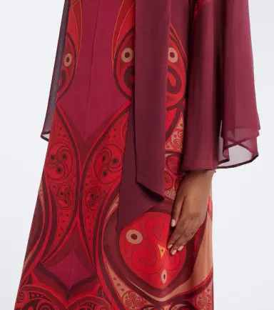 La DoubleJ Alchemy printed silk georgette midi dress | Thumbnail 7