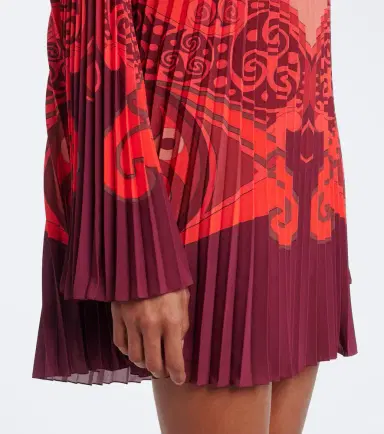 La DoubleJ Alchemy pleated tie-neck minidress | Thumbnail 3