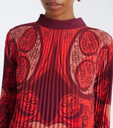 La DoubleJ Alchemy pleated tie-neck minidress | Thumbnail 4