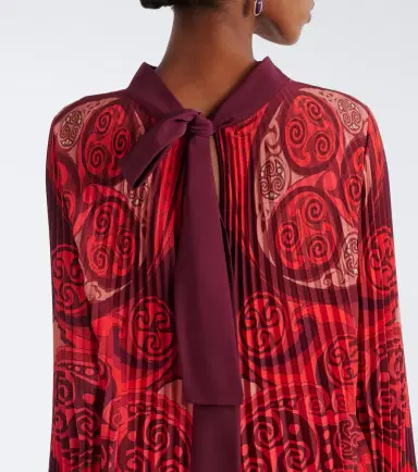 La DoubleJ Alchemy pleated tie-neck minidress | Thumbnail 5