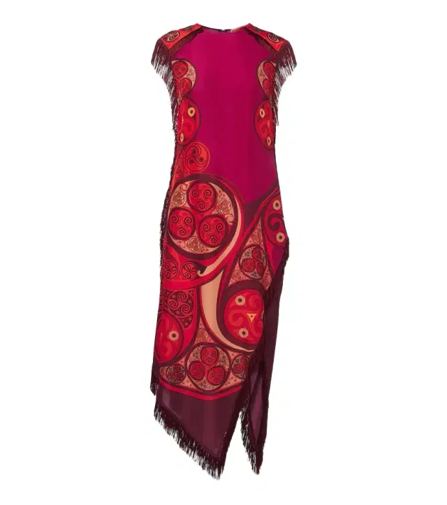 Alchemy fringed silk voile midi dress