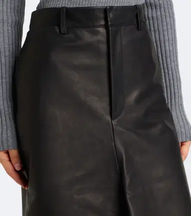 Victoria Beckham Leather midi skirt | Thumbnail 3 Victoria Beckham Leather midi skirt | Thumbnail 3