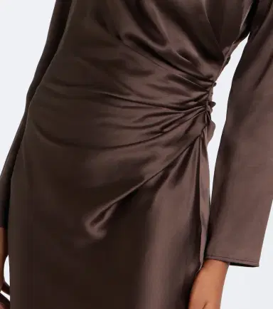 Loulou de Saison Fabio draped satin midi dress | Thumbnail 3