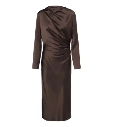 Loulou de Saison Fabio draped satin midi dress | Thumbnail 1