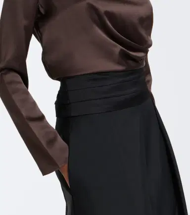Loulou de Saison Anya draped satin top | Thumbnail 6
