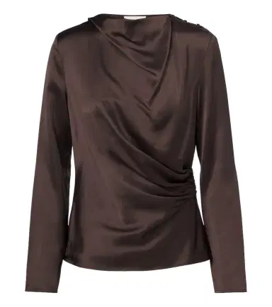 Loulou de Saison Anya draped satin top | Thumbnail 1