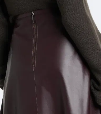 Joseph Helius leather midi skirt | Thumbnail 2