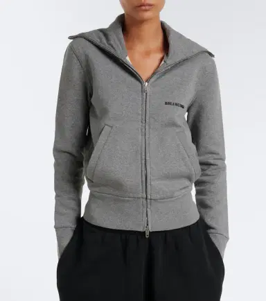 Balenciaga Logo cotton zip-up sweatshirt | Thumbnail 2 Balenciaga Logo cotton zip-up sweatshirt | Thumbnail 2