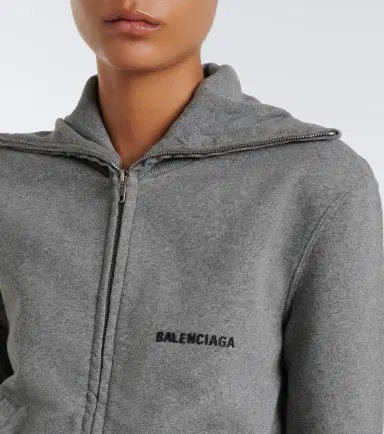 Balenciaga Logo cotton zip-up sweatshirt | Thumbnail 6 Balenciaga Logo cotton zip-up sweatshirt | Thumbnail 6