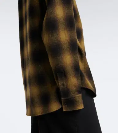 Balenciaga Checked wool-blend flannel overshirt | Thumbnail 2